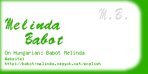 melinda babot business card
